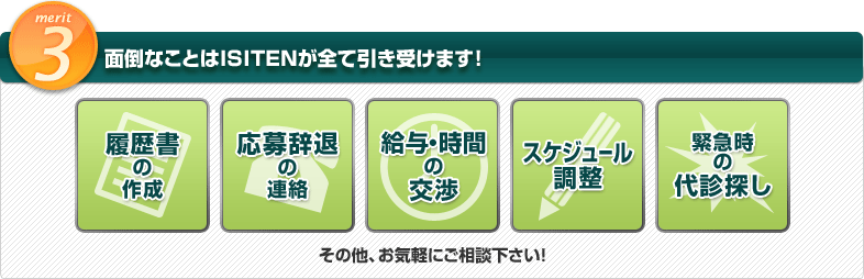 面倒なことはISITENが全て引き受けます！